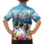 New Zealand Merry Christmas Family Matching Off The Shoulder Long Sleeve Dress and Hawaiian Shirt Kiwi Birds Snow Boarding-Vibrant Tropical Flower - Polynesian Pride