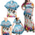 New Zealand Merry Christmas Family Matching Off Shoulder Maxi Dress and Hawaiian Shirt Kiwi Birds Snow Boarding-Vibrant Tropical Flower - Polynesian Pride