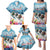 New Zealand Merry Christmas Family Matching Puletasi and Hawaiian Shirt Kiwi Birds Snow Boarding-Vibrant Tropical Flower - Polynesian Pride