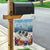 New Zealand Merry Christmas Garden Flag Kiwi Birds Snow Boarding-Vibrant Tropical Flower - Polynesian Pride