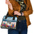 New Zealand Merry Christmas Shoulder Handbag Kiwi Birds Snow Boarding-Vibrant Tropical Flower - Polynesian Pride