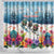 New Zealand Merry Christmas Shower Curtain Kiwi Birds Snow Boarding-Vibrant Tropical Flower - Polynesian Pride