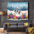 New Zealand Merry Christmas Tapestry Kiwi Birds Snow Boarding-Vibrant Tropical Flower - Polynesian Pride
