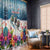 New Zealand Merry Christmas Window Curtain Kiwi Birds Snow Boarding-Vibrant Tropical Flower - Polynesian Pride