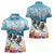 New Zealand Merry Christmas Women Polo Shirt Kiwi Birds Snow Boarding-Vibrant Tropical Flower - Polynesian Pride