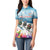 New Zealand Merry Christmas Women Polo Shirt Kiwi Birds Snow Boarding-Vibrant Tropical Flower - Polynesian Pride