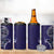 Samoan Siapo Art Tattoo Polynesian Pattern 4 in 1 Can Cooler Tumbler Navy Color - Polynesian Pride