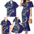 Samoan Siapo Art Tattoo Polynesian Pattern Family Matching Mermaid Dress and Hawaiian Shirt Navy Color - Polynesian Pride