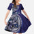 Samoan Siapo Art Tattoo Polynesian Pattern Family Matching Off Shoulder Maxi Dress and Hawaiian Shirt Navy Color - Polynesian Pride