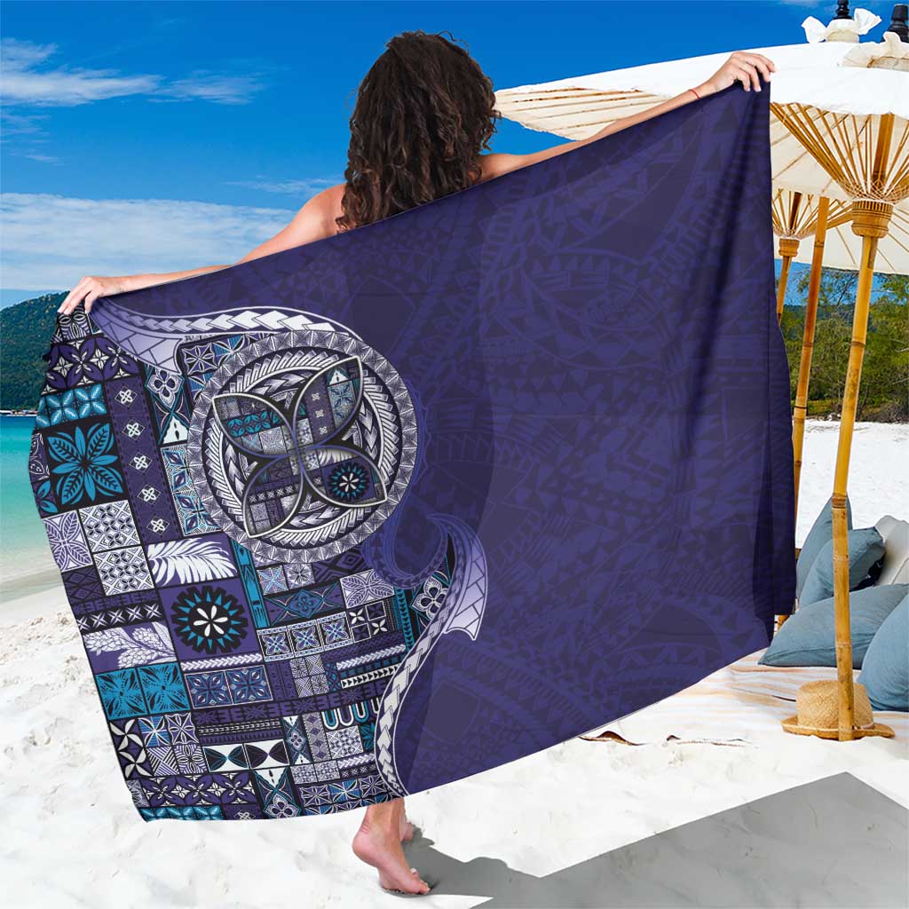Samoan Siapo Art Tattoo Polynesian Pattern Sarong Navy Color - Polynesian Pride