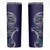 Samoan Siapo Art Tattoo Polynesian Pattern Skinny Tumbler Navy Color - Polynesian Pride