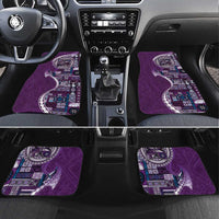 Samoan Siapo Art Tattoo Polynesian Pattern Car Mats Purple Color - Polynesian Pride