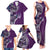 Samoan Siapo Art Tattoo Polynesian Pattern Family Matching Tank Maxi Dress and Hawaiian Shirt Purple Color - Polynesian Pride