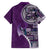 Samoan Siapo Art Tattoo Polynesian Pattern Family Matching Tank Maxi Dress and Hawaiian Shirt Purple Color - Polynesian Pride