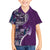 Samoan Siapo Art Tattoo Polynesian Pattern Family Matching Tank Maxi Dress and Hawaiian Shirt Purple Color - Polynesian Pride