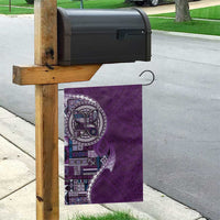 Samoan Siapo Art Tattoo Polynesian Pattern Garden Flag Purple Color - Polynesian Pride