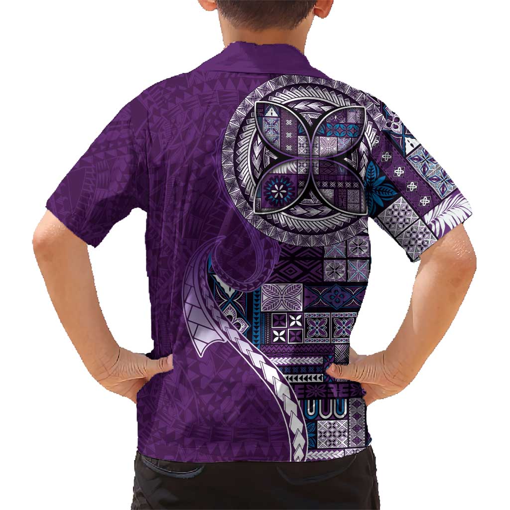 Samoan Siapo Art Tattoo Polynesian Pattern Hawaiian Shirt Purple Color - Polynesian Pride