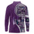 Samoan Siapo Art Tattoo Polynesian Pattern Long Sleeve Polo Shirt Purple Color - Polynesian Pride