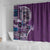 Samoan Siapo Art Tattoo Polynesian Pattern Shower Curtain Purple Color - Polynesian Pride
