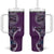 Samoan Siapo Art Tattoo Polynesian Pattern Tumbler With Handle Purple Color - Polynesian Pride