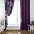 Samoan Siapo Art Tattoo Polynesian Pattern Window Curtain Purple Color - Polynesian Pride