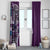 Samoan Siapo Art Tattoo Polynesian Pattern Window Curtain Purple Color - Polynesian Pride