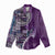 Samoan Siapo Art Tattoo Polynesian Pattern Women Casual Shirt Purple Color - Polynesian Pride