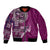 Samoan Siapo Art Tattoo Polynesian Pattern Bomber Jacket Pink Color - Polynesian Pride