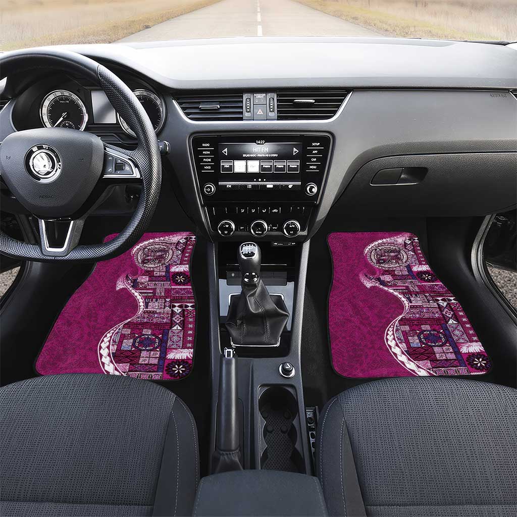 Samoan Siapo Art Tattoo Polynesian Pattern Car Mats Pink Color - Polynesian Pride