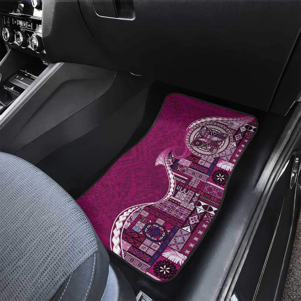Samoan Siapo Art Tattoo Polynesian Pattern Car Mats Pink Color - Polynesian Pride
