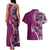 Samoan Siapo Art Tattoo Polynesian Pattern Couples Matching Tank Maxi Dress and Hawaiian Shirt Pink Color - Polynesian Pride
