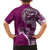 Samoan Siapo Art Tattoo Polynesian Pattern Family Matching Short Sleeve Bodycon Dress and Hawaiian Shirt Pink Color - Polynesian Pride