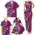 Samoan Siapo Art Tattoo Polynesian Pattern Family Matching Tank Maxi Dress and Hawaiian Shirt Pink Color - Polynesian Pride