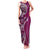 Samoan Siapo Art Tattoo Polynesian Pattern Family Matching Tank Maxi Dress and Hawaiian Shirt Pink Color - Polynesian Pride