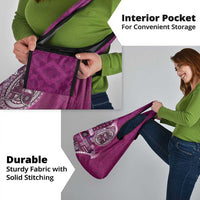 Samoan Siapo Art Tattoo Polynesian Pattern Grocery Bag Pink Color - Polynesian Pride