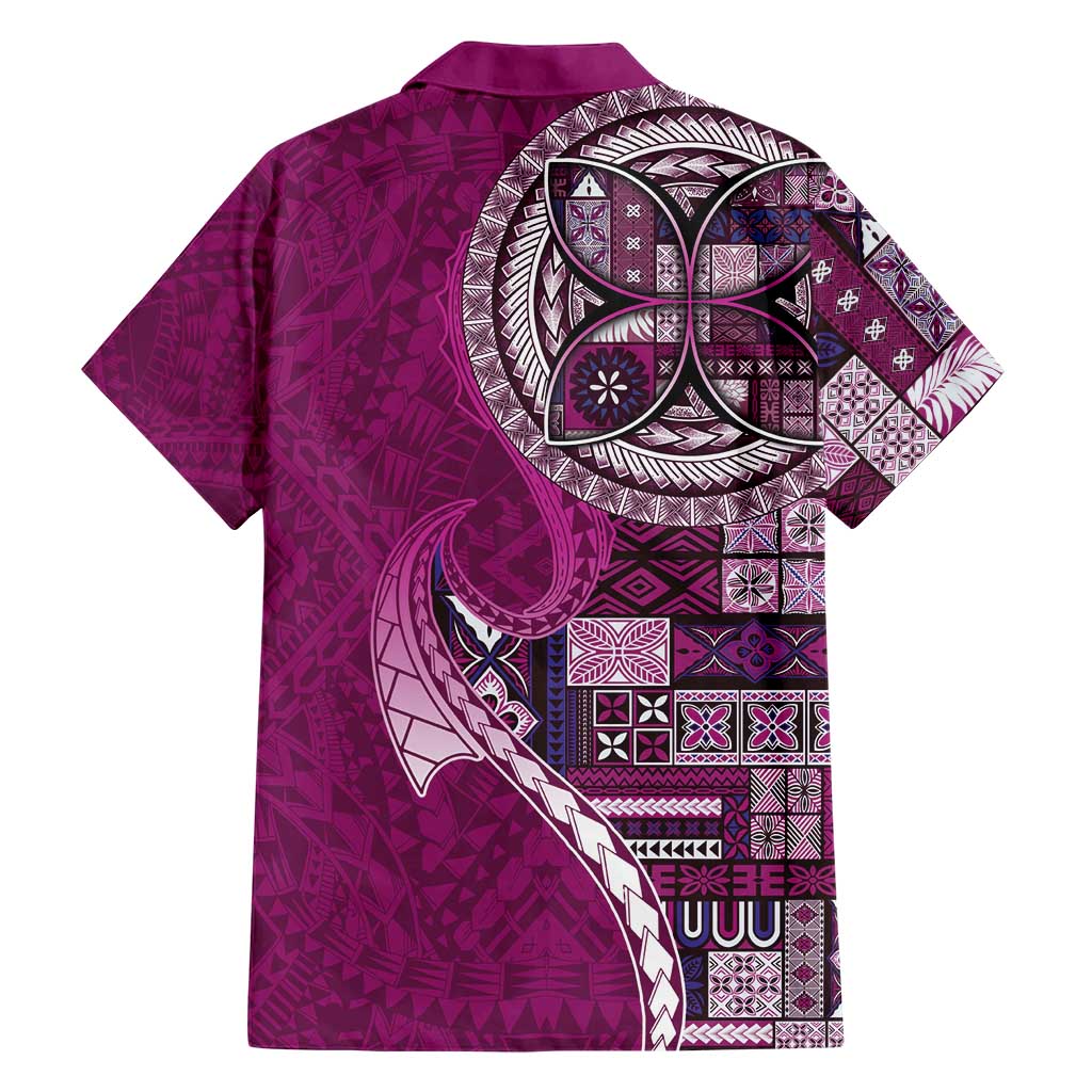 Samoan Siapo Art Tattoo Polynesian Pattern Hawaiian Shirt Pink Color - Polynesian Pride