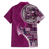 Samoan Siapo Art Tattoo Polynesian Pattern Hawaiian Shirt Pink Color - Polynesian Pride