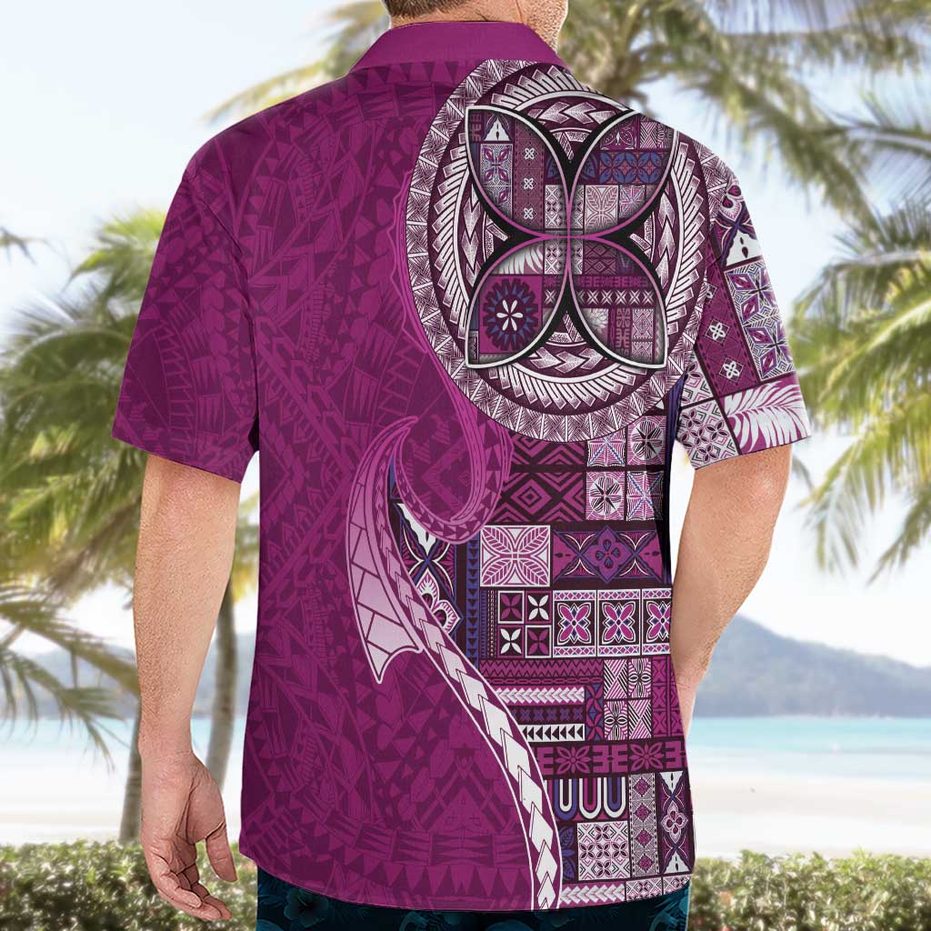 Samoan Siapo Art Tattoo Polynesian Pattern Hawaiian Shirt Pink Color - Polynesian Pride