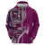 Samoan Siapo Art Tattoo Polynesian Pattern Hoodie Pink Color - Polynesian Pride