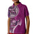 Samoan Siapo Art Tattoo Polynesian Pattern Kid Polo Shirt Pink Color - Polynesian Pride