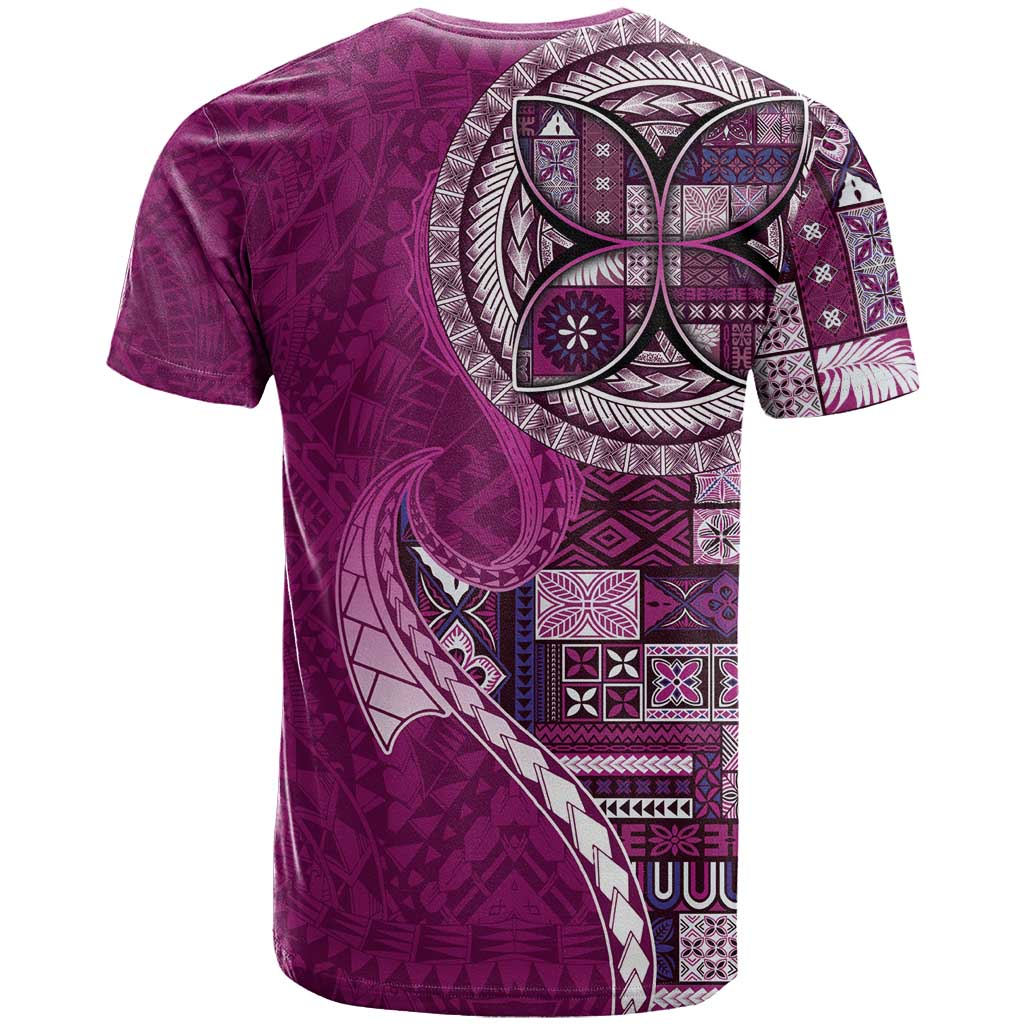 Samoan Siapo Art Tattoo Polynesian Pattern T Shirt Pink Color - Polynesian Pride