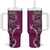 Samoan Siapo Art Tattoo Polynesian Pattern Tumbler With Handle Pink Color - Polynesian Pride