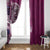 Samoan Siapo Art Tattoo Polynesian Pattern Window Curtain Pink Color - Polynesian Pride