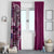 Samoan Siapo Art Tattoo Polynesian Pattern Window Curtain Pink Color - Polynesian Pride
