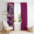 Samoan Siapo Art Tattoo Polynesian Pattern Window Curtain Pink Color - Polynesian Pride