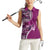 Samoan Siapo Art Tattoo Polynesian Pattern Women Sleeveless Polo Shirt Pink Color - Polynesian Pride