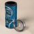 Samoan Siapo Art Tattoo Polynesian Pattern 4 in 1 Can Cooler Tumbler Teal Color - Polynesian Pride