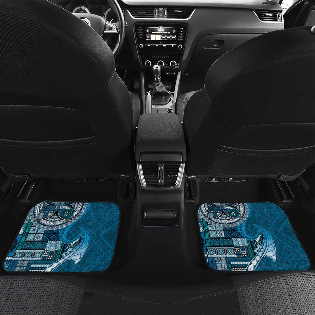 Samoan Siapo Art Tattoo Polynesian Pattern Car Mats Teal Color - Polynesian Pride