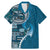 Samoan Siapo Art Tattoo Polynesian Pattern Family Matching Mermaid Dress and Hawaiian Shirt Teal Color - Polynesian Pride