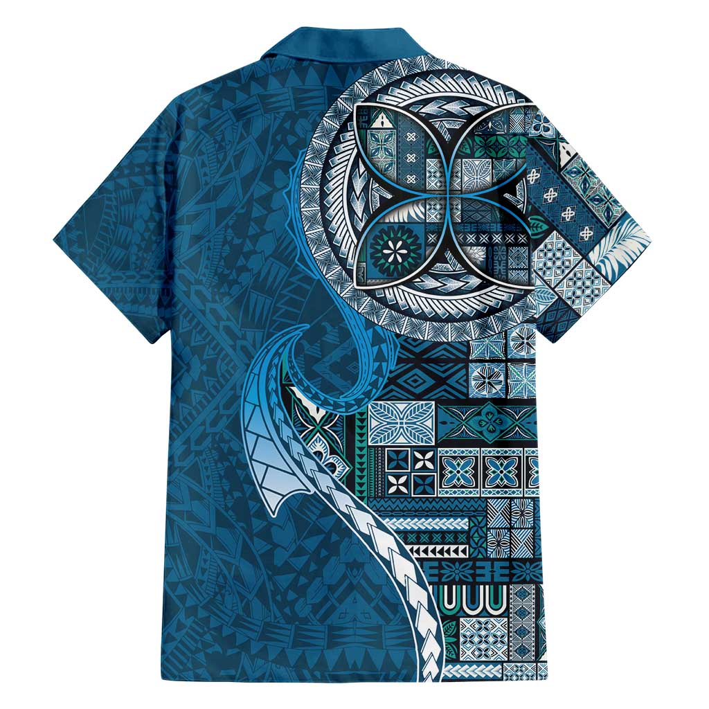 Samoan Siapo Art Tattoo Polynesian Pattern Hawaiian Shirt Teal Color - Polynesian Pride